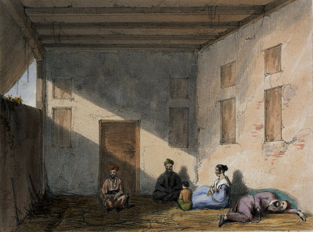 Fængselsscene, 1842 af Lieutenant Vincent Eyre