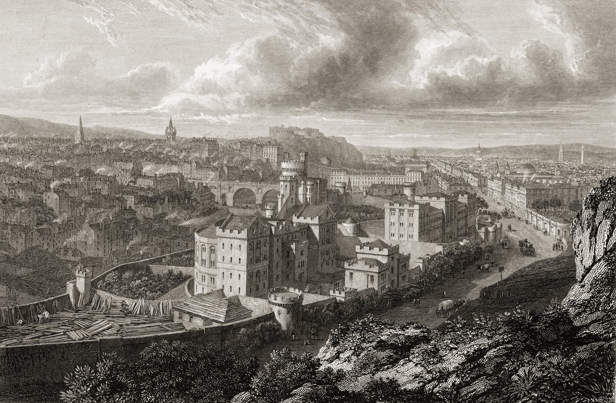 Udsigt fra Calton Hill, Edinburgh, fra 