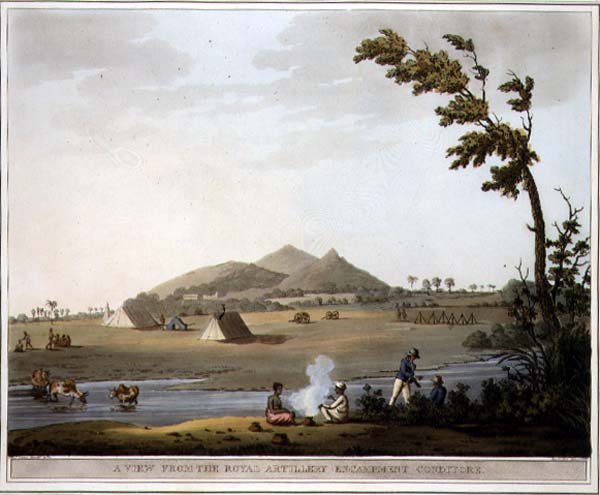 En udsigt fra Royal Artillery Encampment, Conditore, plade 37 fra 