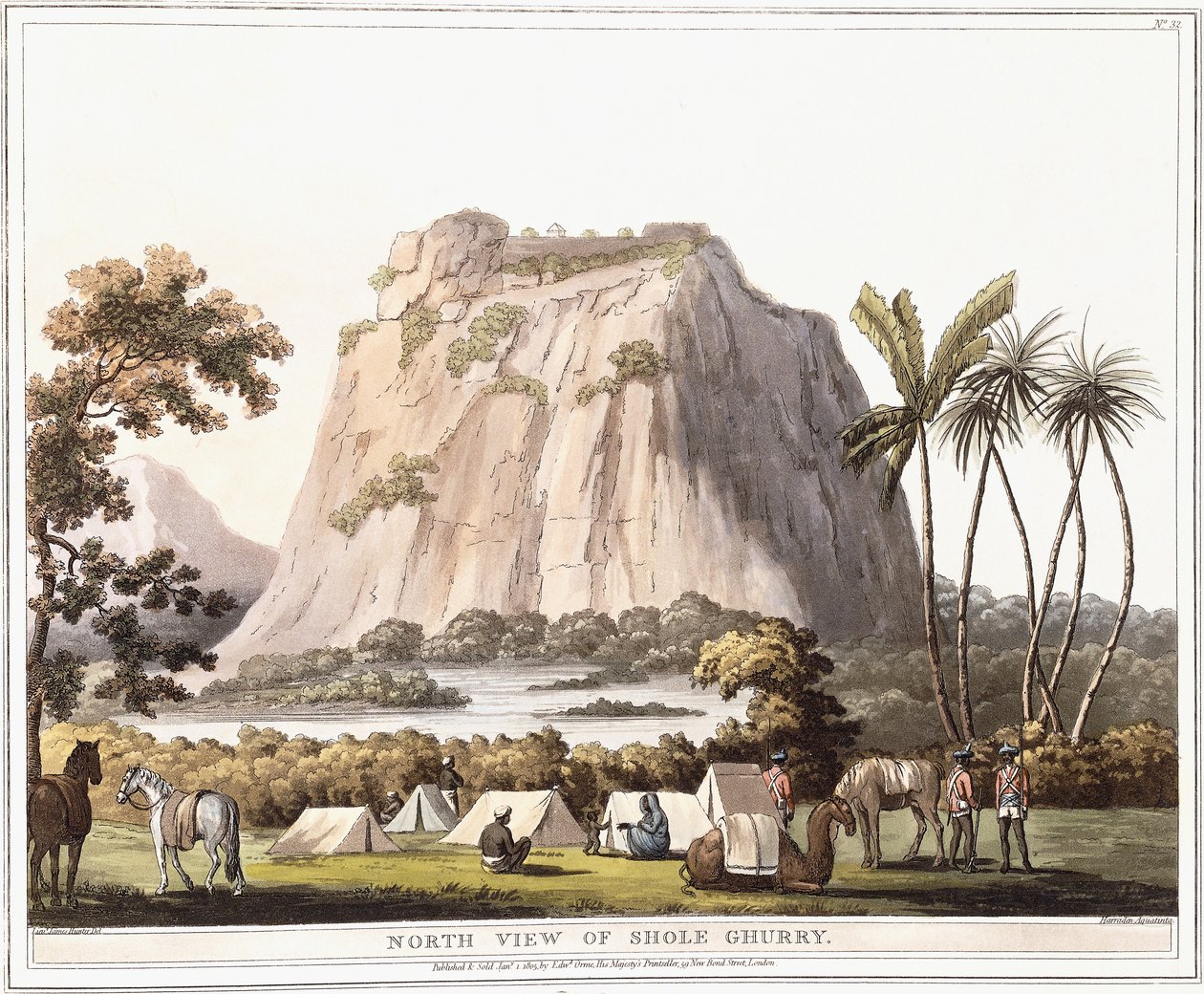 North View of Shole Ghurry, 1805dani af Lieutenant James Hunter