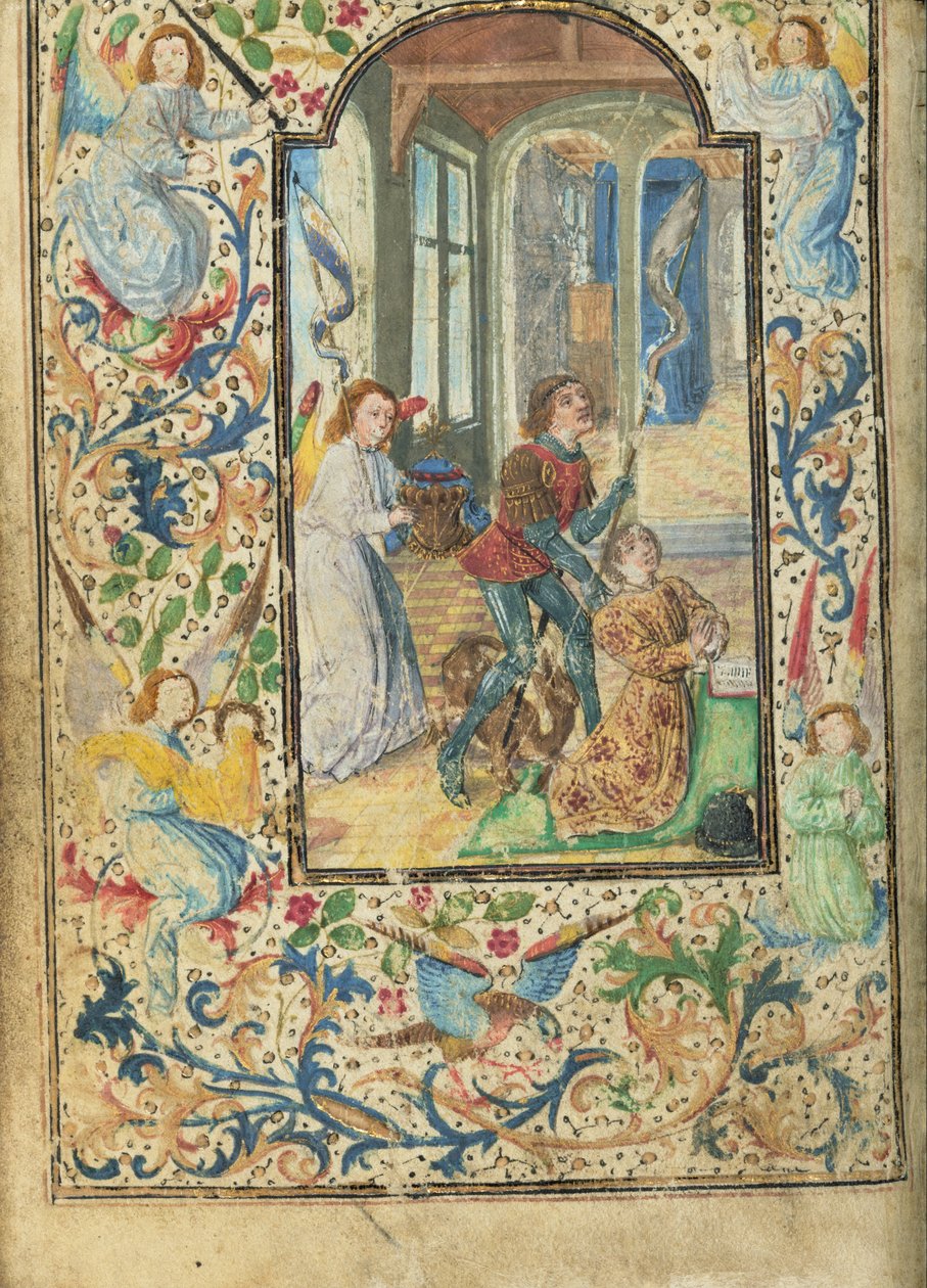 Charles the Bold Præsenteret af Saint George af Lieven van Lathem