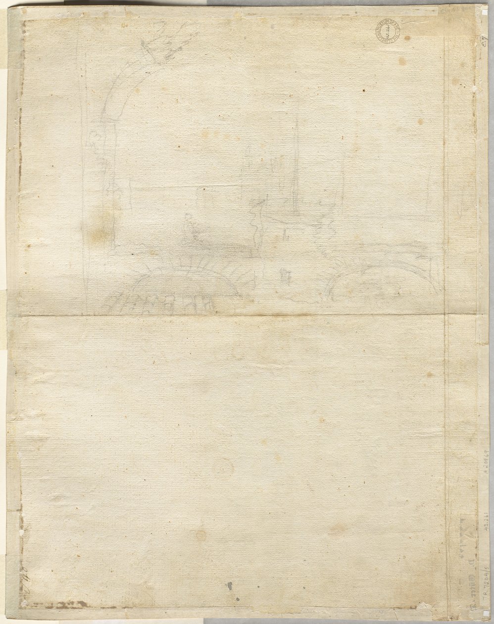 Skitse til San Giovanni in Laterano verso, 1664. af Lievin Cruyl