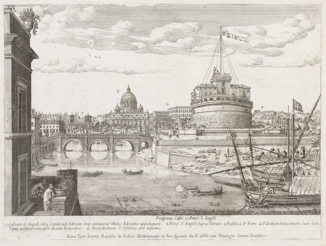 St. Angel fra "View of the Insignia of the City of Rome" af Lievin Cruyl