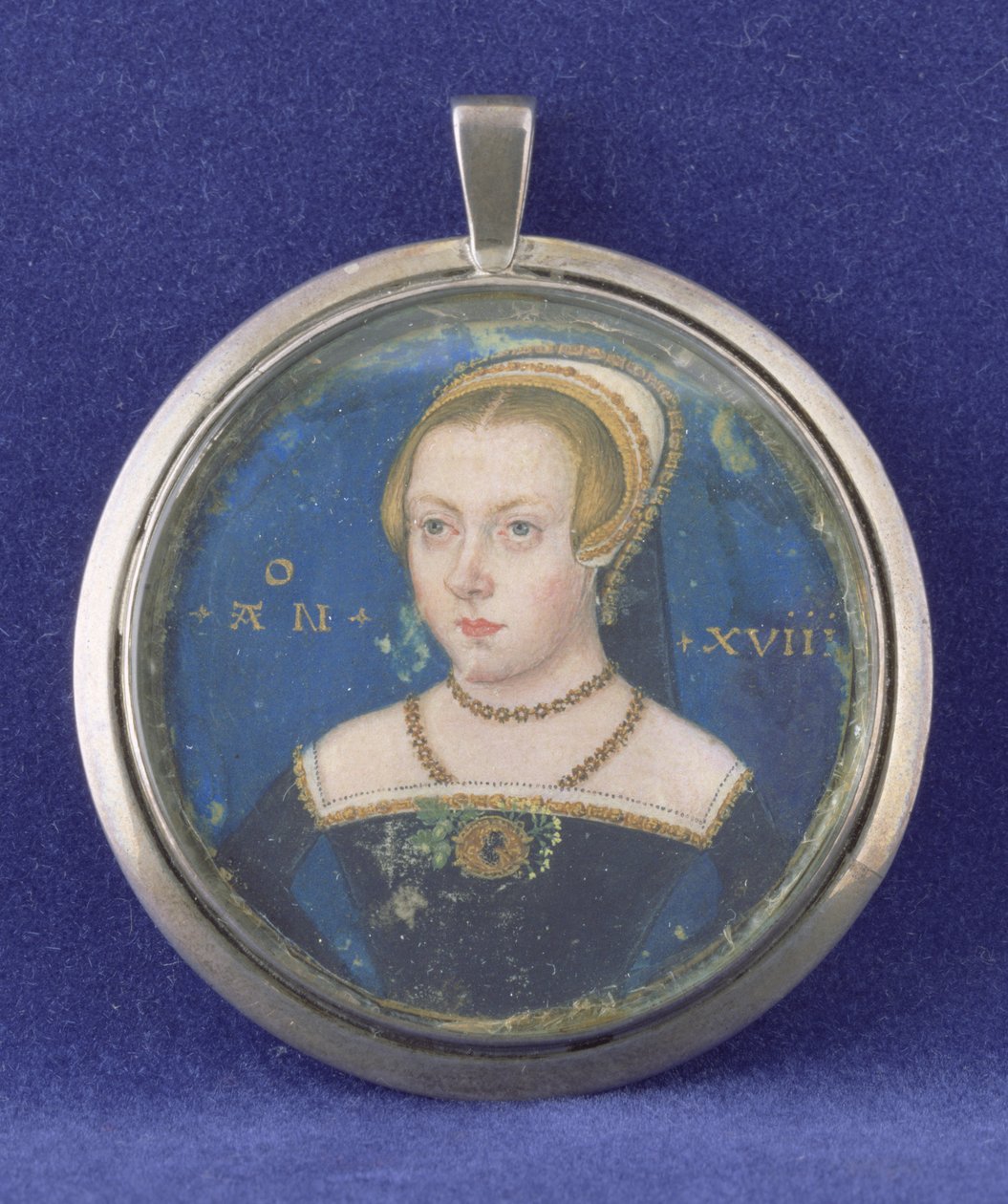 Portræt af en dame, muligvis Lady Jane Grey, ca. 1545-47 (kropsfarve på kort) af Lievine Teerlink