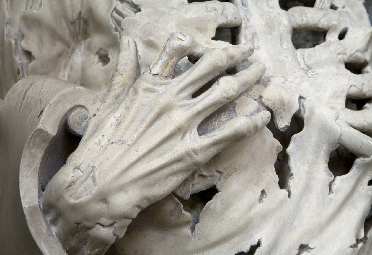 Skelet, eller Skelettet, detalje af Ligier Richier