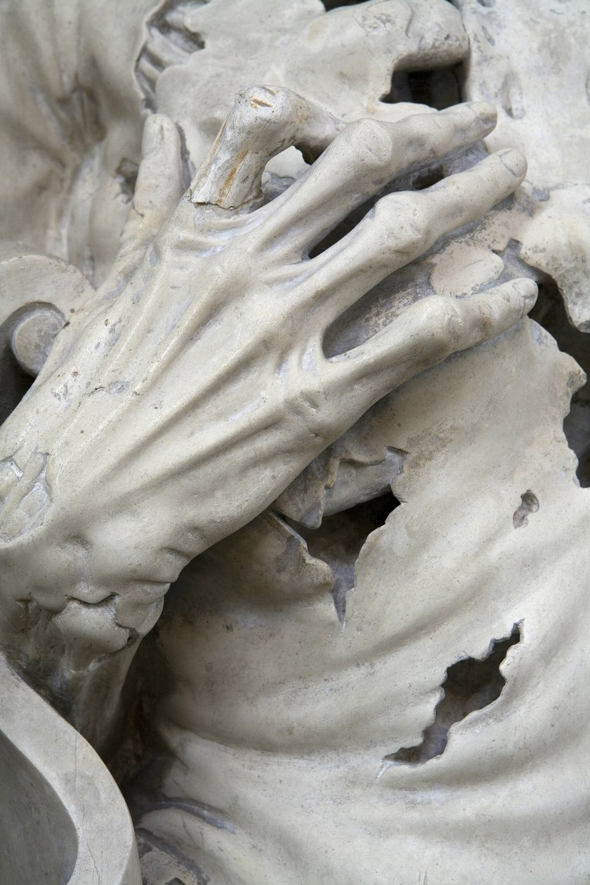 Flayed, eller skelettet, detalje af Ligier Richier