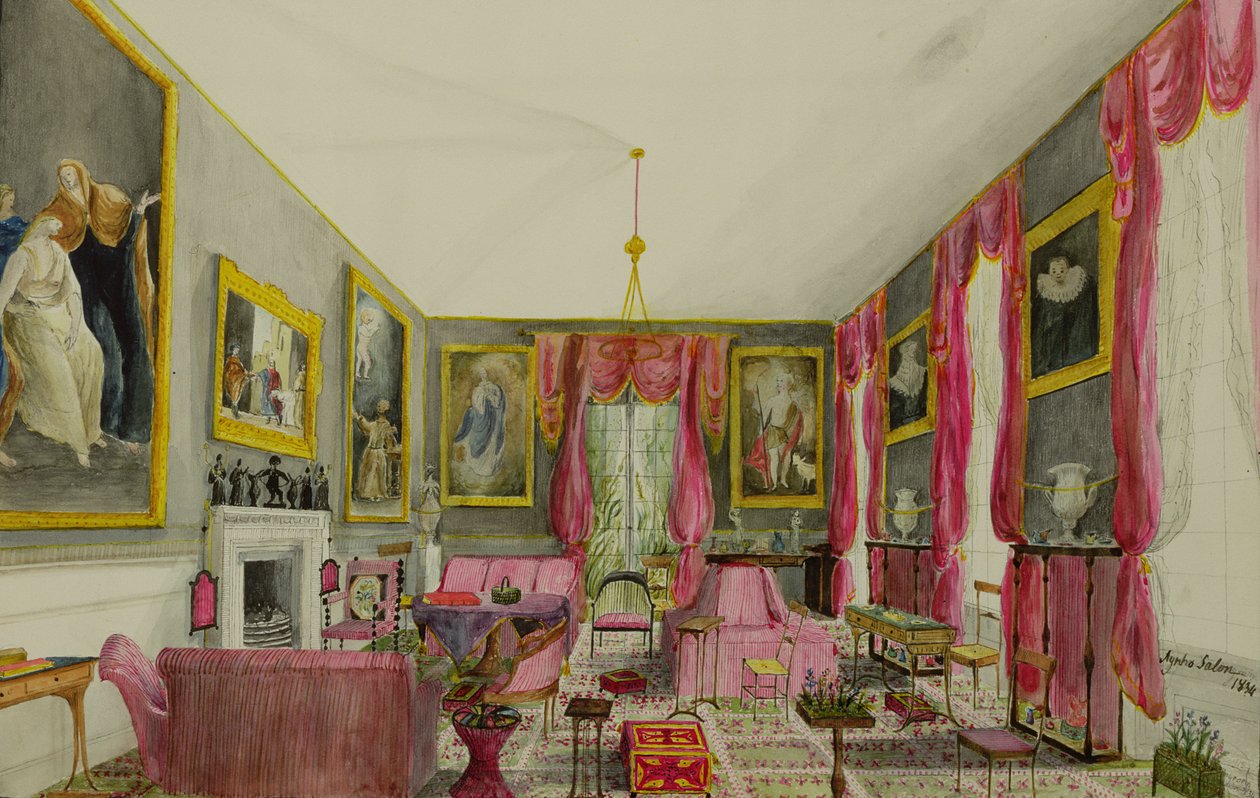 Aynhoe Salon, 1844 af Lili Cartwright