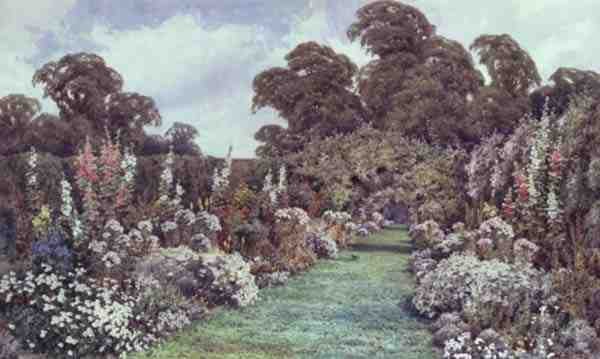 Summer Borders (akvarel) af Lilian Stannard