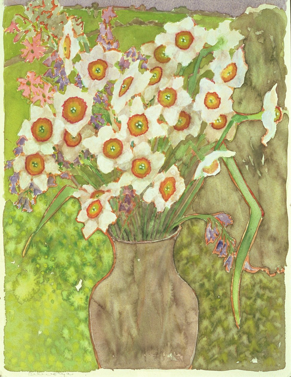Jonquils at Twilight, 1999 (wc på papir) af Lillian Delevoryas