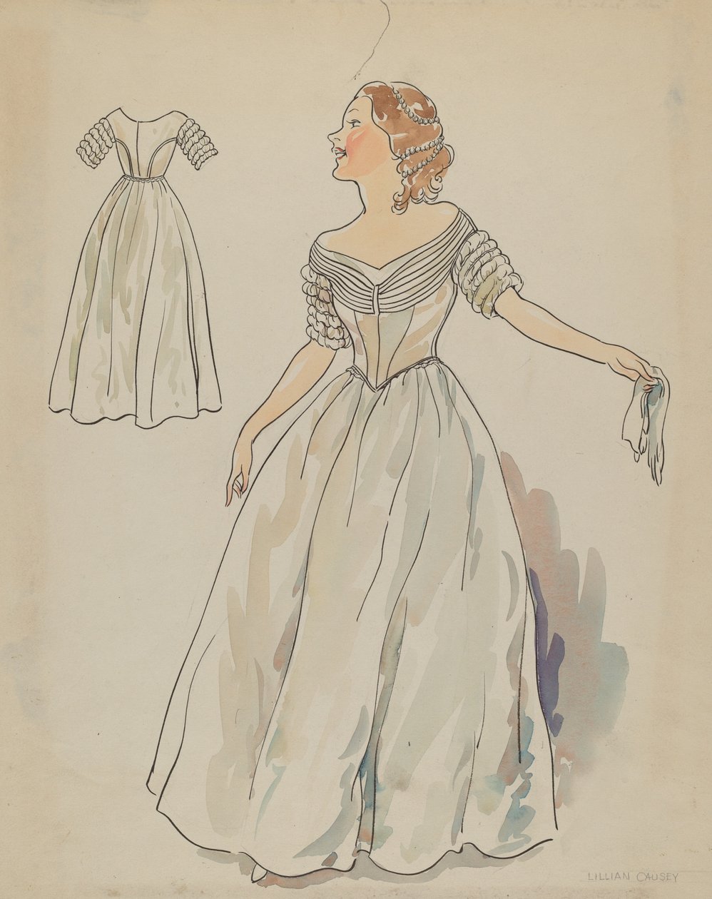 Kjole, c. 1936. af Lillian Causey