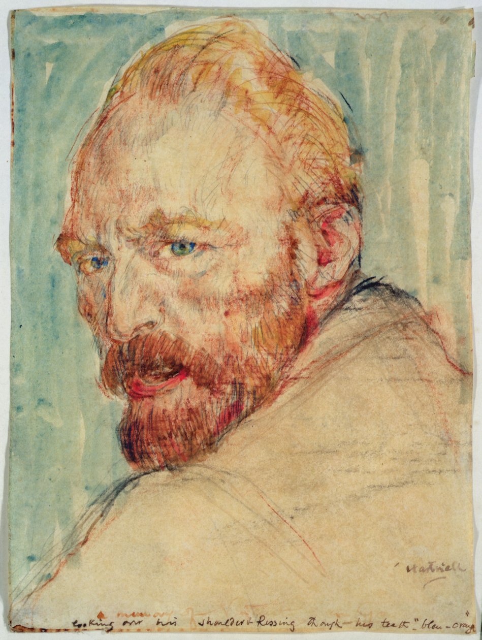 Portræt af Van Gogh (akvarel på papir) af Lily Blatherwick