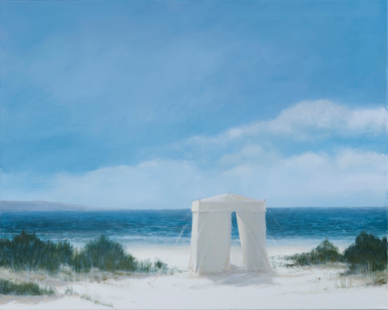 Strandtelt, 2012 (akryl på lærred) af Lincoln Seligman