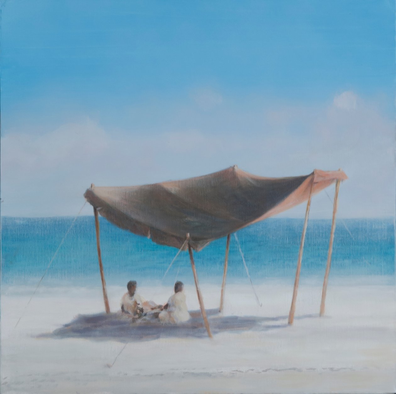 Strandtelt, 2012 (akryl på lærred) af Lincoln Seligman
