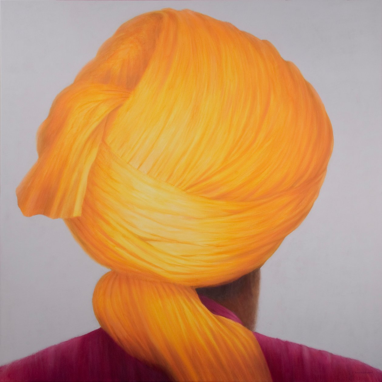 Stor safran turban af Lincoln Seligman