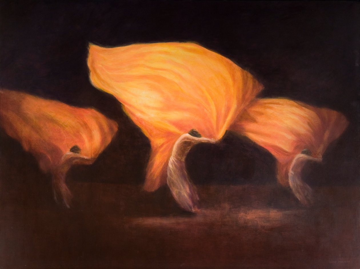 Chinese Dancers, 2010 (akryl på lærred) af Lincoln Seligman