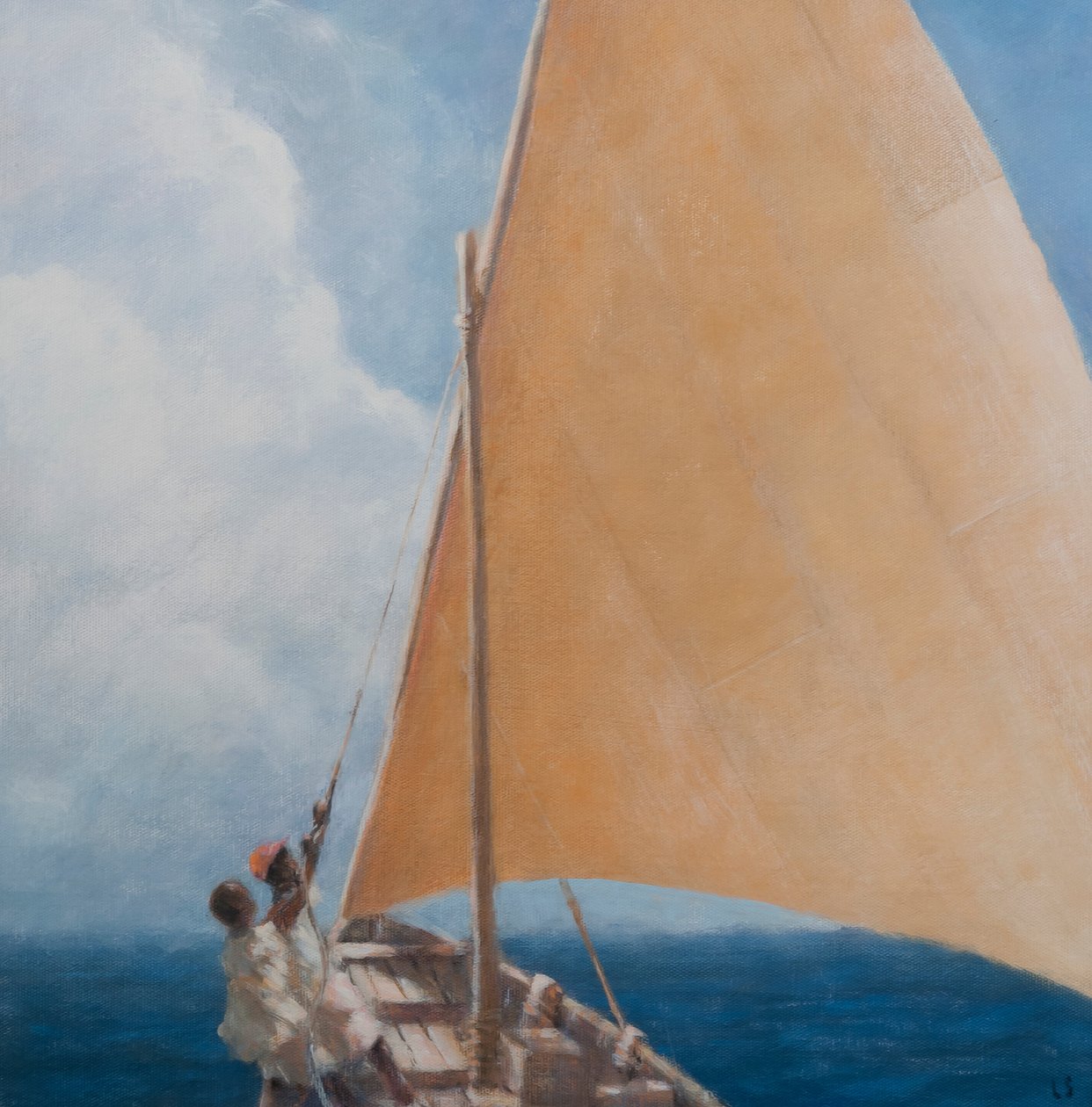 Dhow, Kilifi, 2012 (akryl på lærred) af Lincoln Seligman