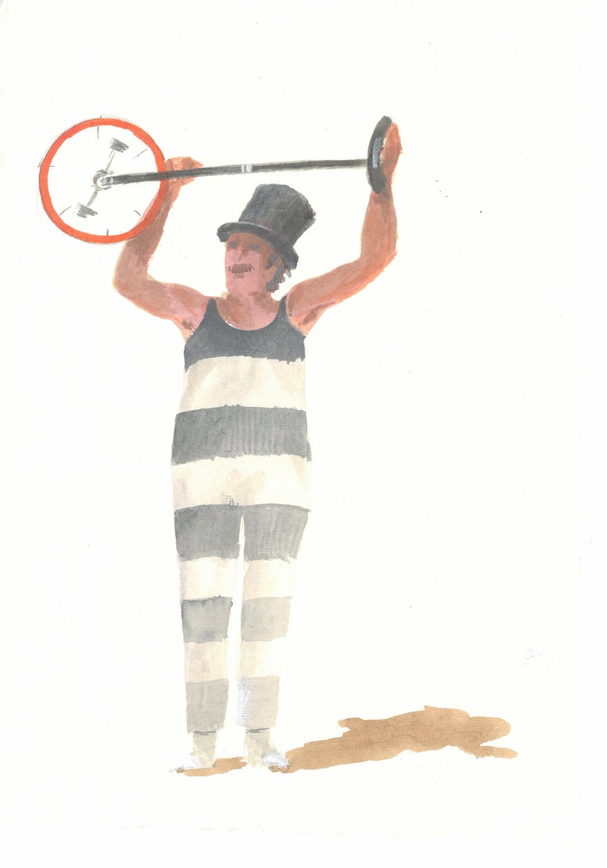 Italiensk klovn (akryl på papir) af Lincoln Seligman