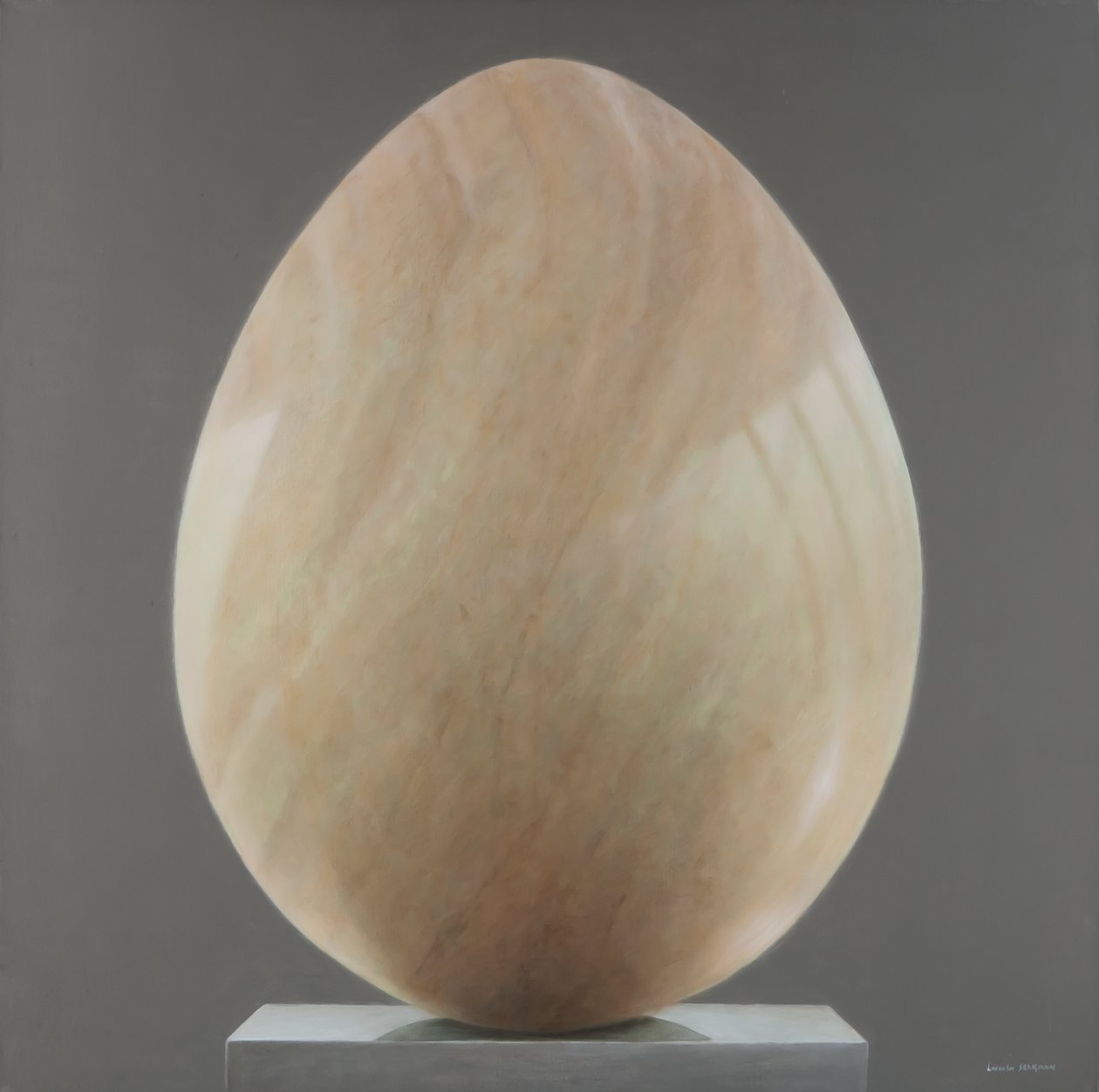 Jadeæg, 2012 (akryl på lærred) af Lincoln Seligman