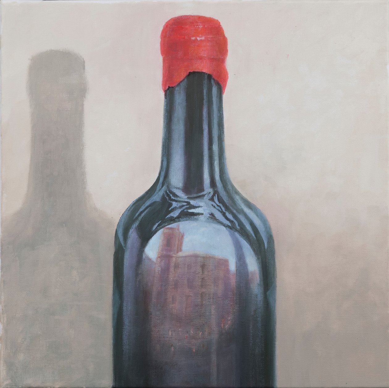 Pienza refleksion, 2012 (akryl på lærred) af Lincoln Seligman