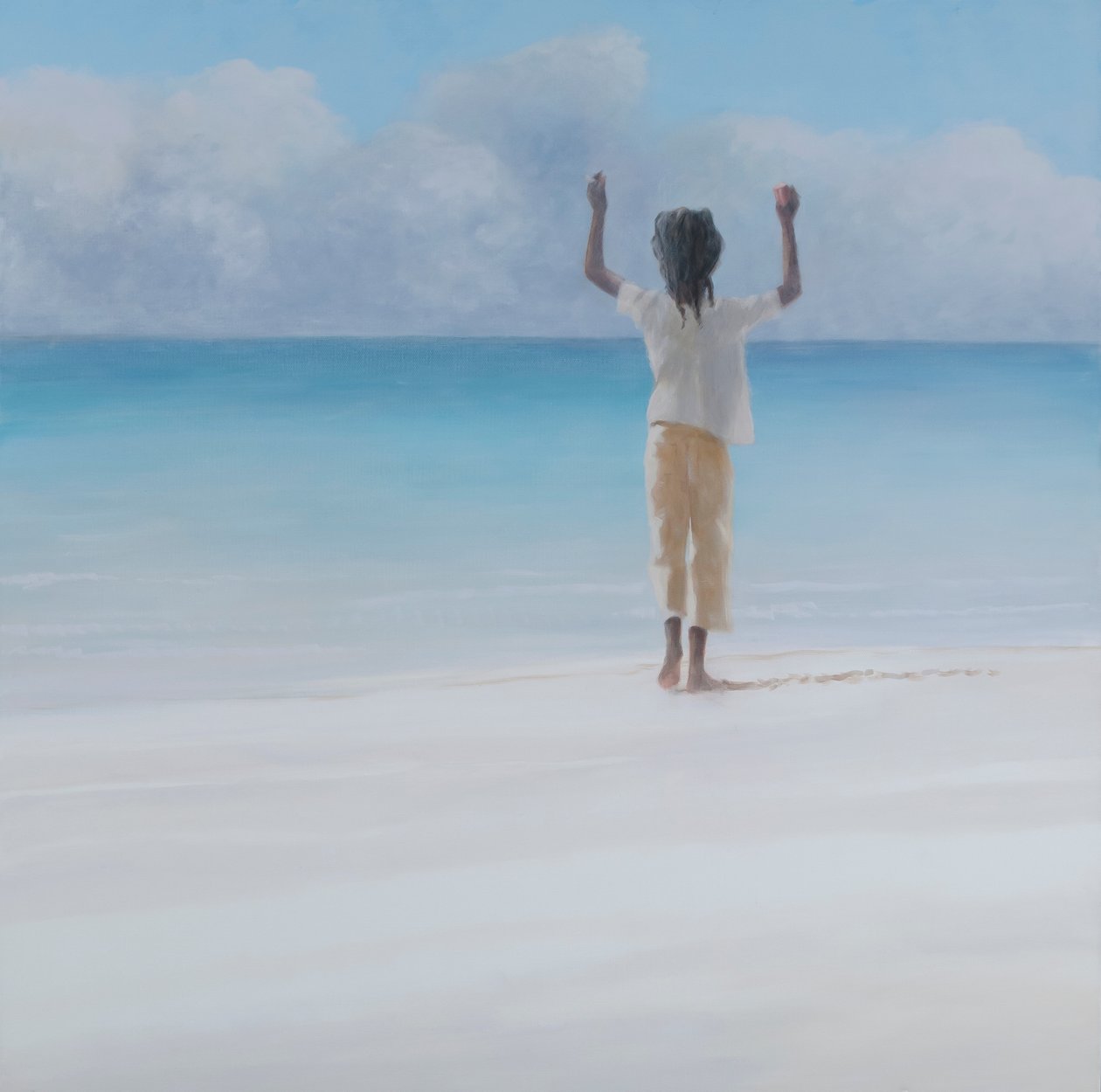 Rasta på stranden, 2012 (akryl på lærred) af Lincoln Seligman
