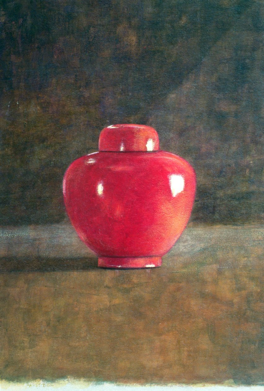Red Jar, 1996 (akryl på papir) af Lincoln Seligman
