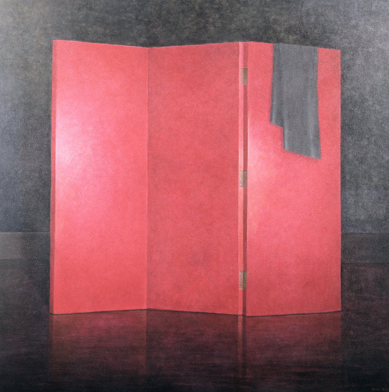 Red Screen, 2005 (akryl på lærred) af Lincoln Seligman