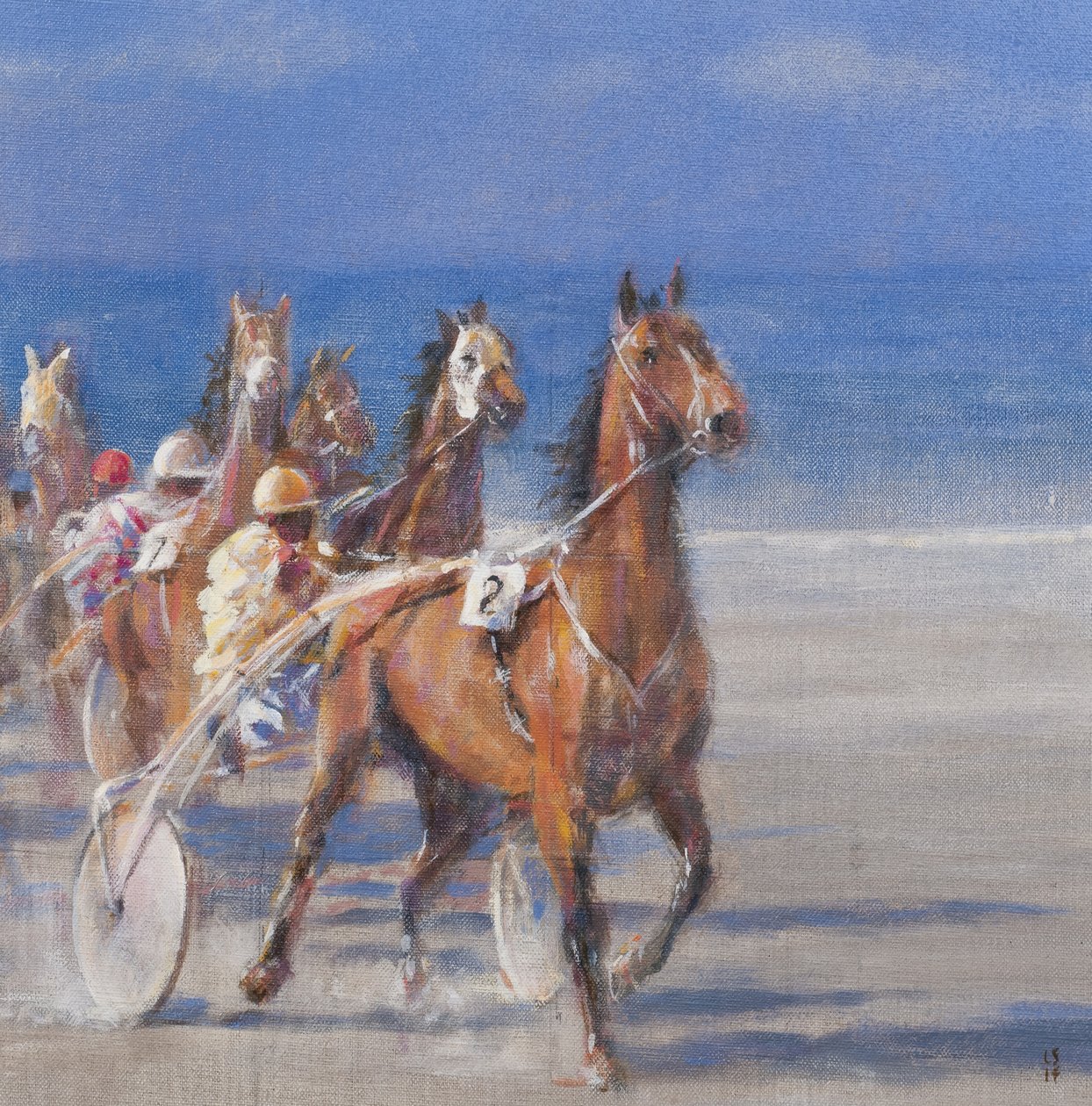 Travløb, Lancieux, Bretagne, 2014 af Lincoln Seligman