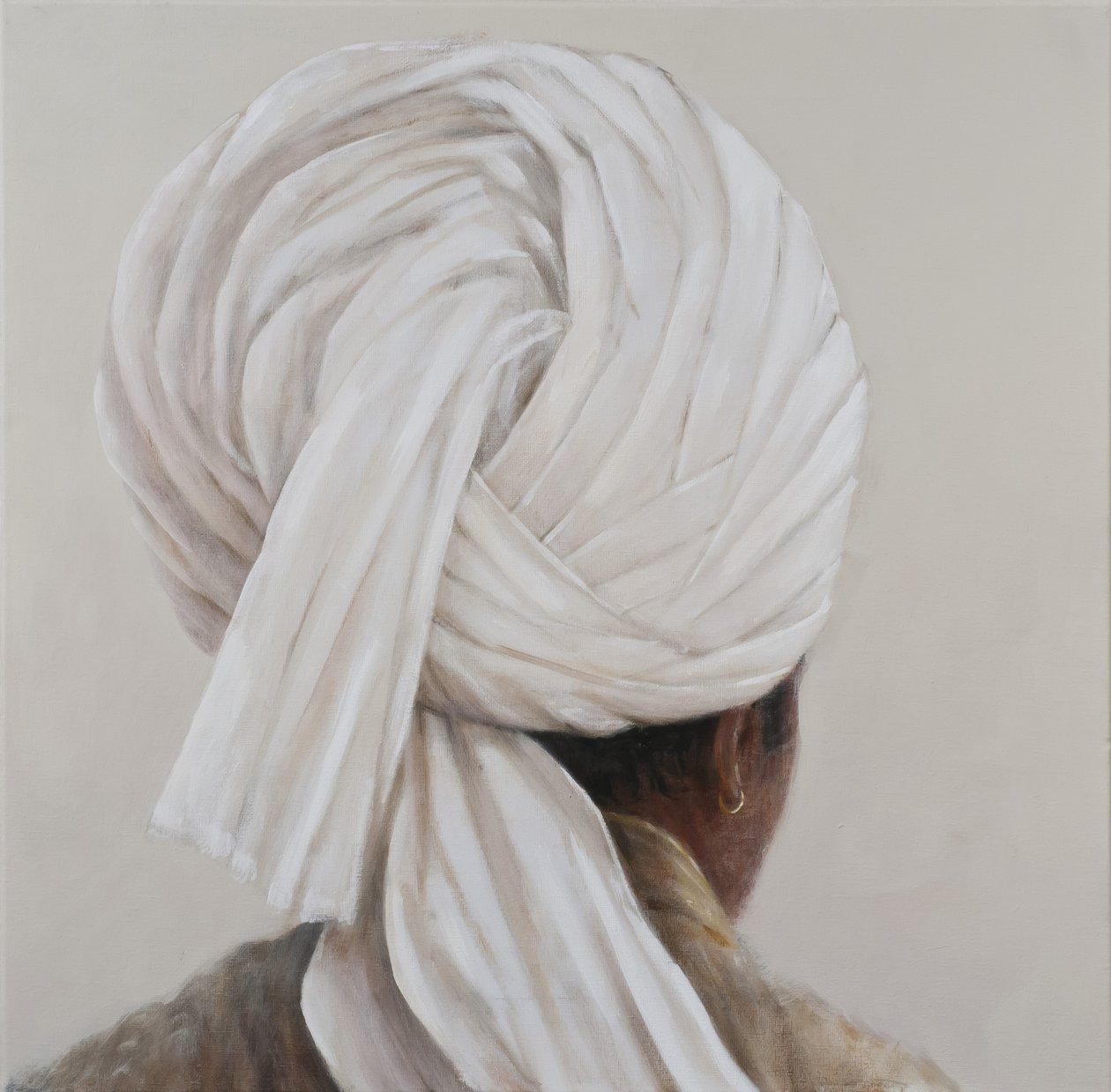 Hvid turban, 2014 af Lincoln Seligman