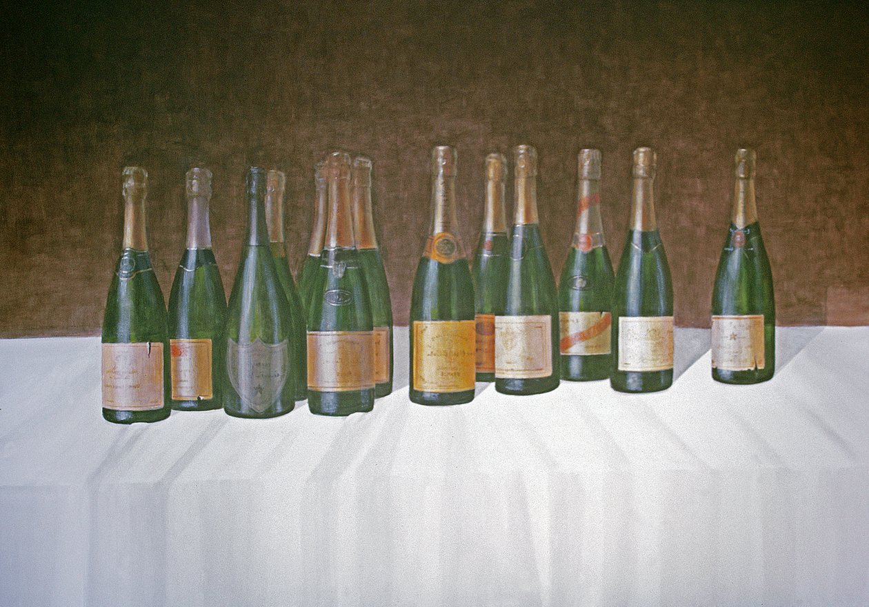 Winescape, Champagne, 2003 (akryl på lærred) af Lincoln Seligman