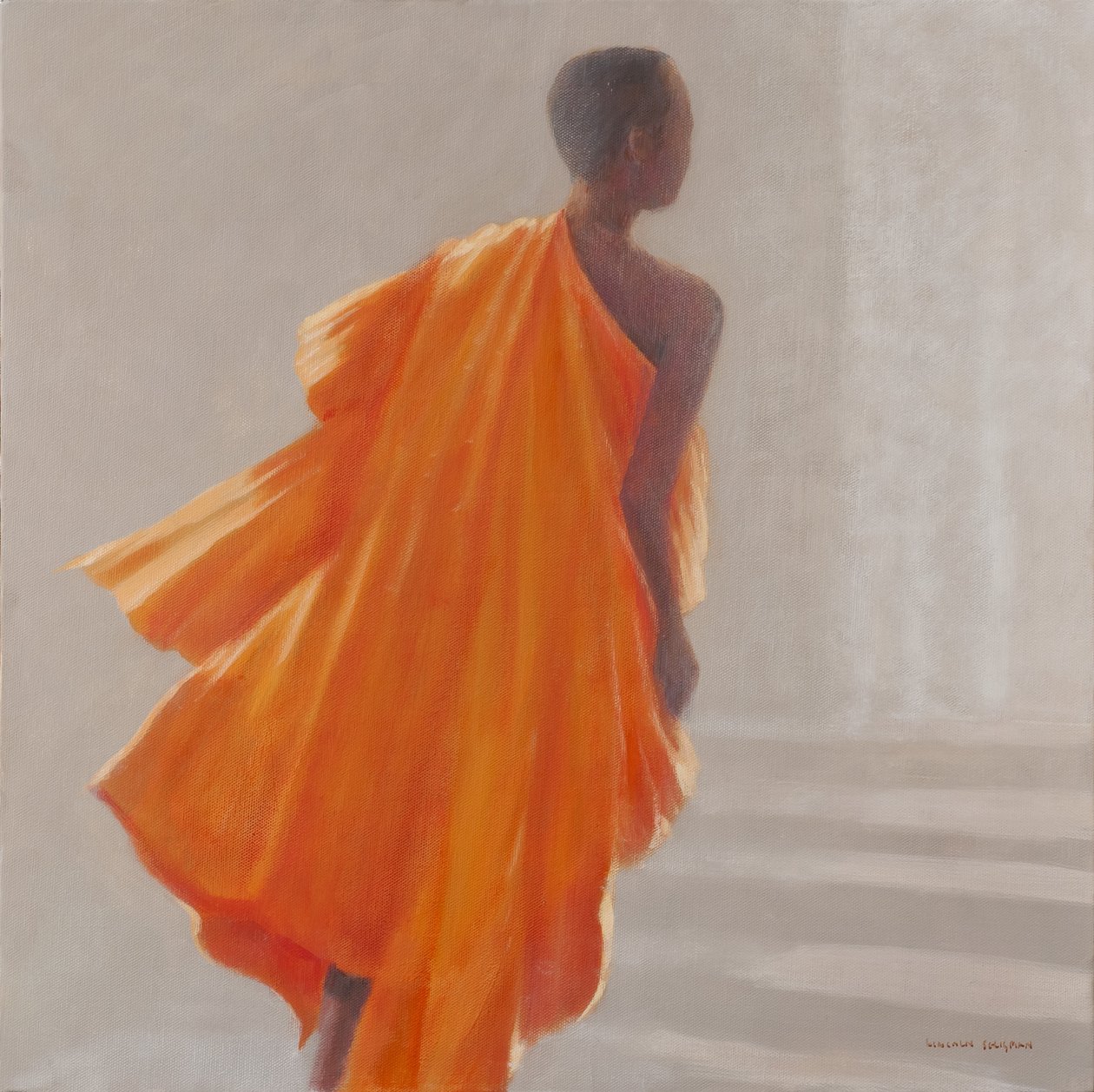 Ung buddhistisk munk, 2014 af Lincoln Seligman