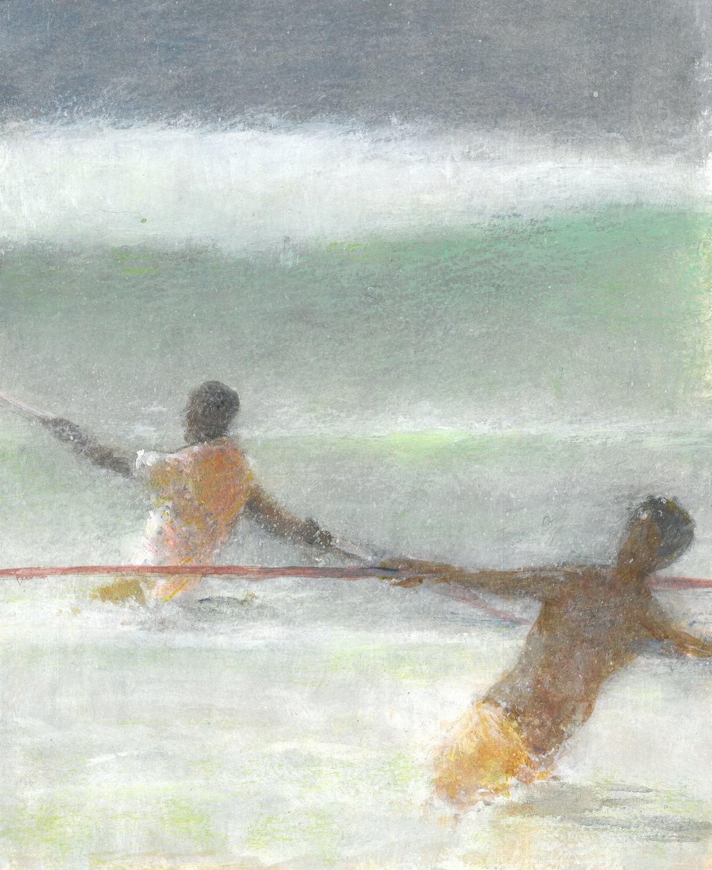 Fishermen Hauling Nets, 2015 af Lincoln Seligman