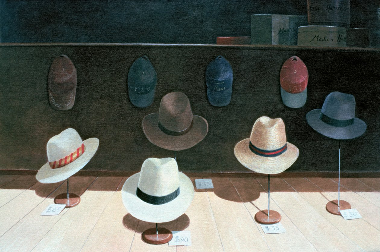 Hattebutik, 1990 af Lincoln Seligman