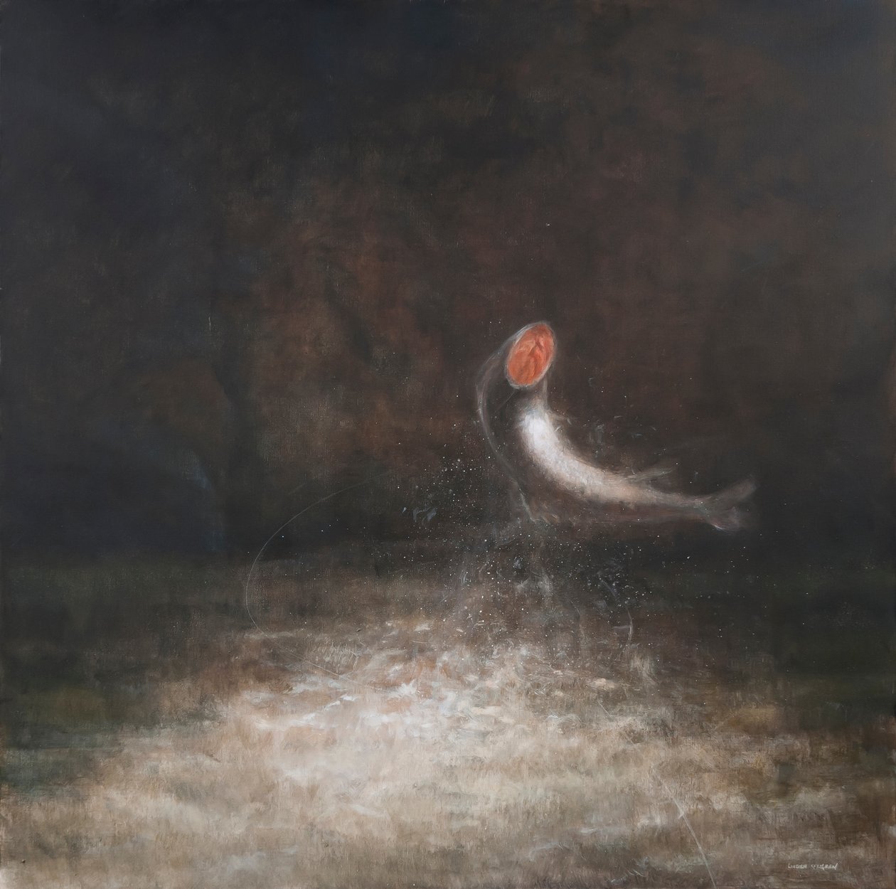 Leaping Fish, 2012 (akryl på lærred) af Lincoln Seligman