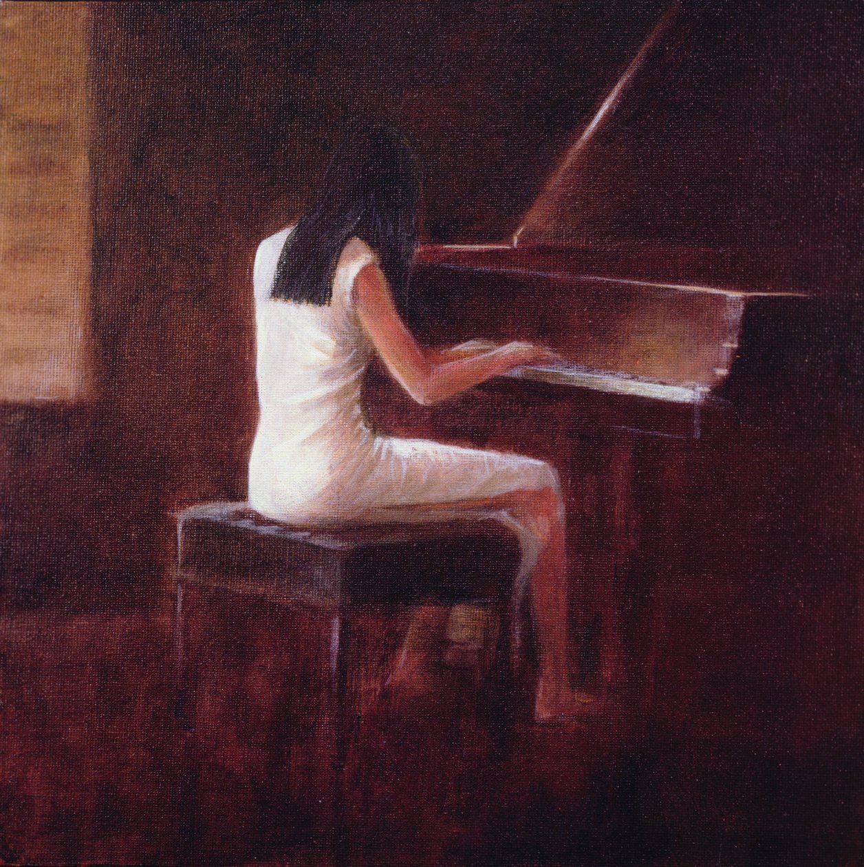 Pianist, Hanoi (olie på lærred) af Lincoln Seligman