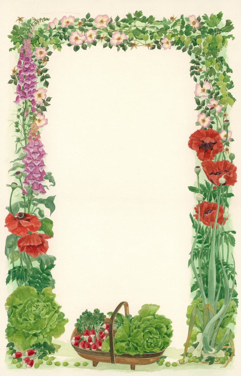 juni, 1993 (wc på papir) af Linda Benton