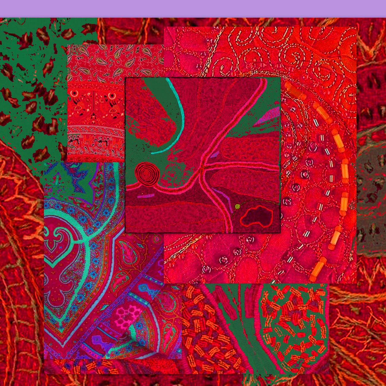 COLLAGE OF COLOR, 2018 (blandede medier) af linda arthurs