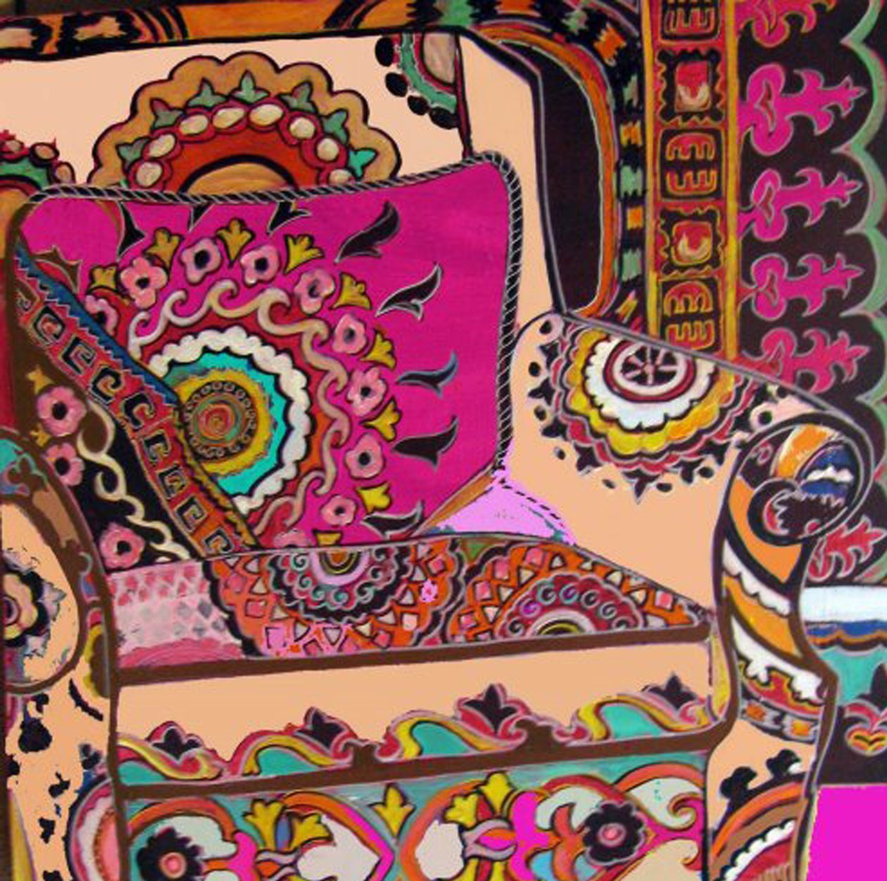 Suzani Chair, 2009 (blandede medier) af linda arthurs