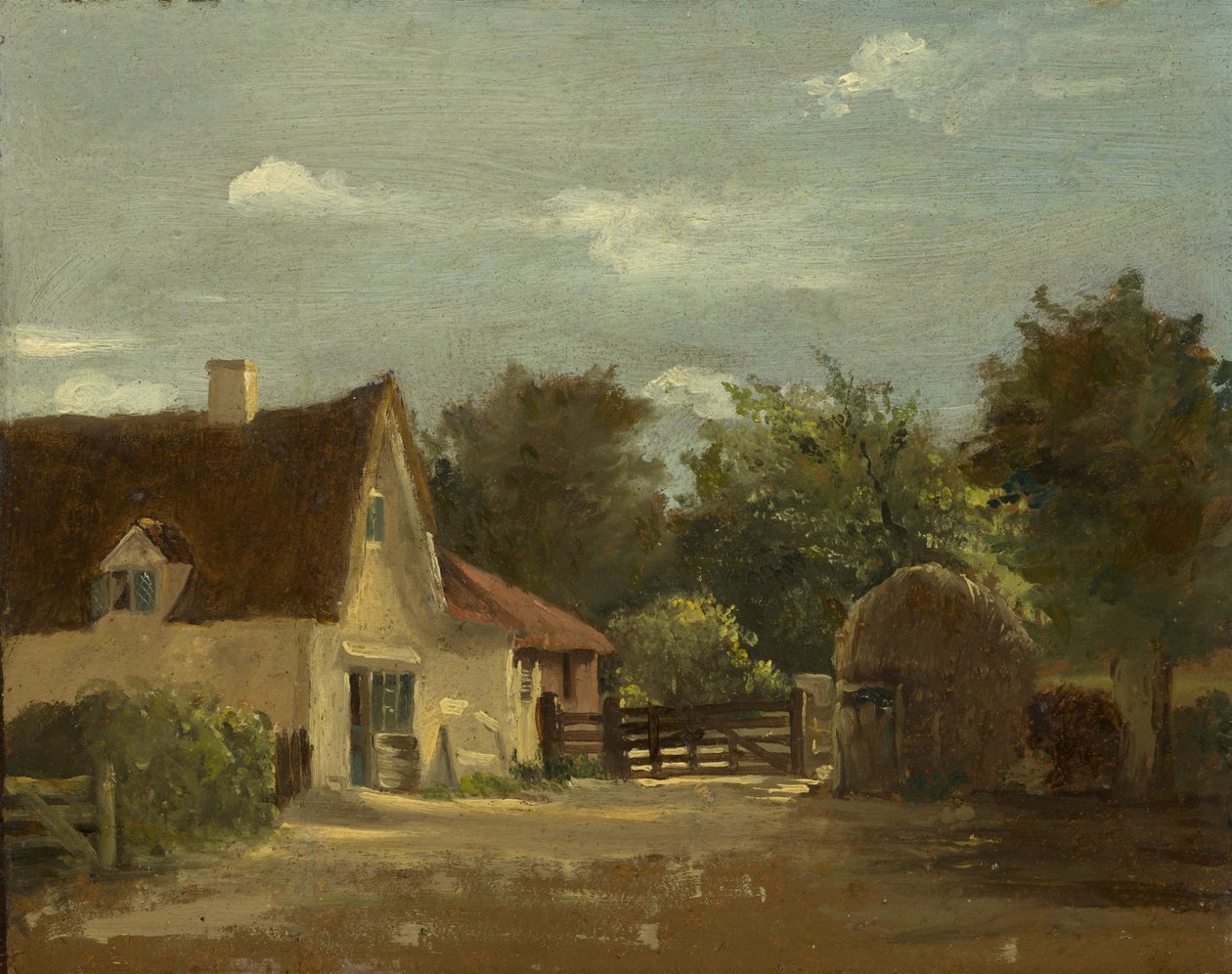 Sommerhus, c.1850 af Lionel Constable