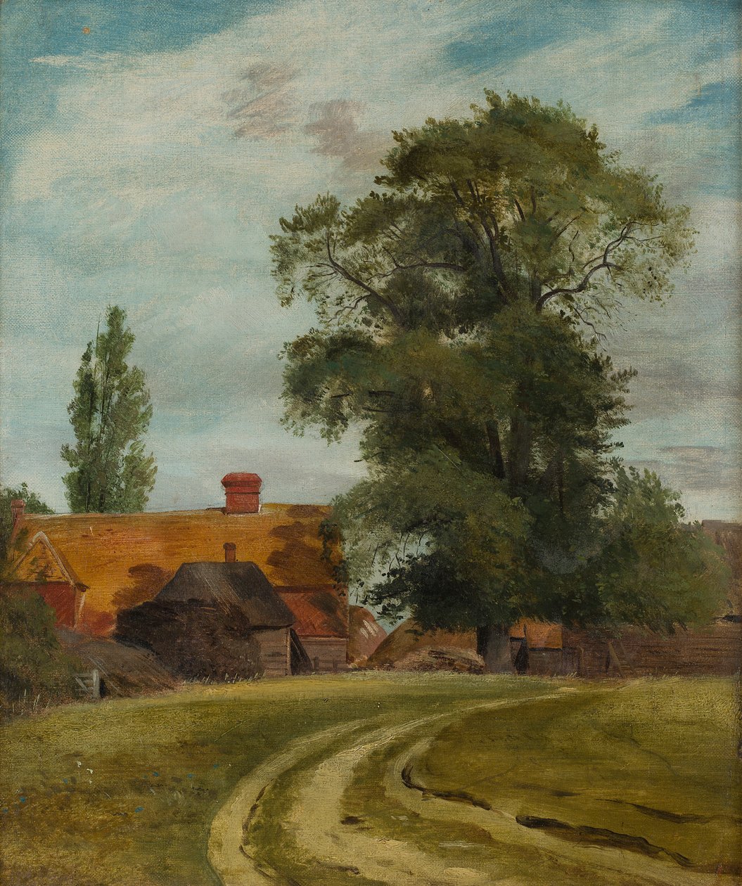 Vejen til gården (olie på lærred) af Lionel Constable