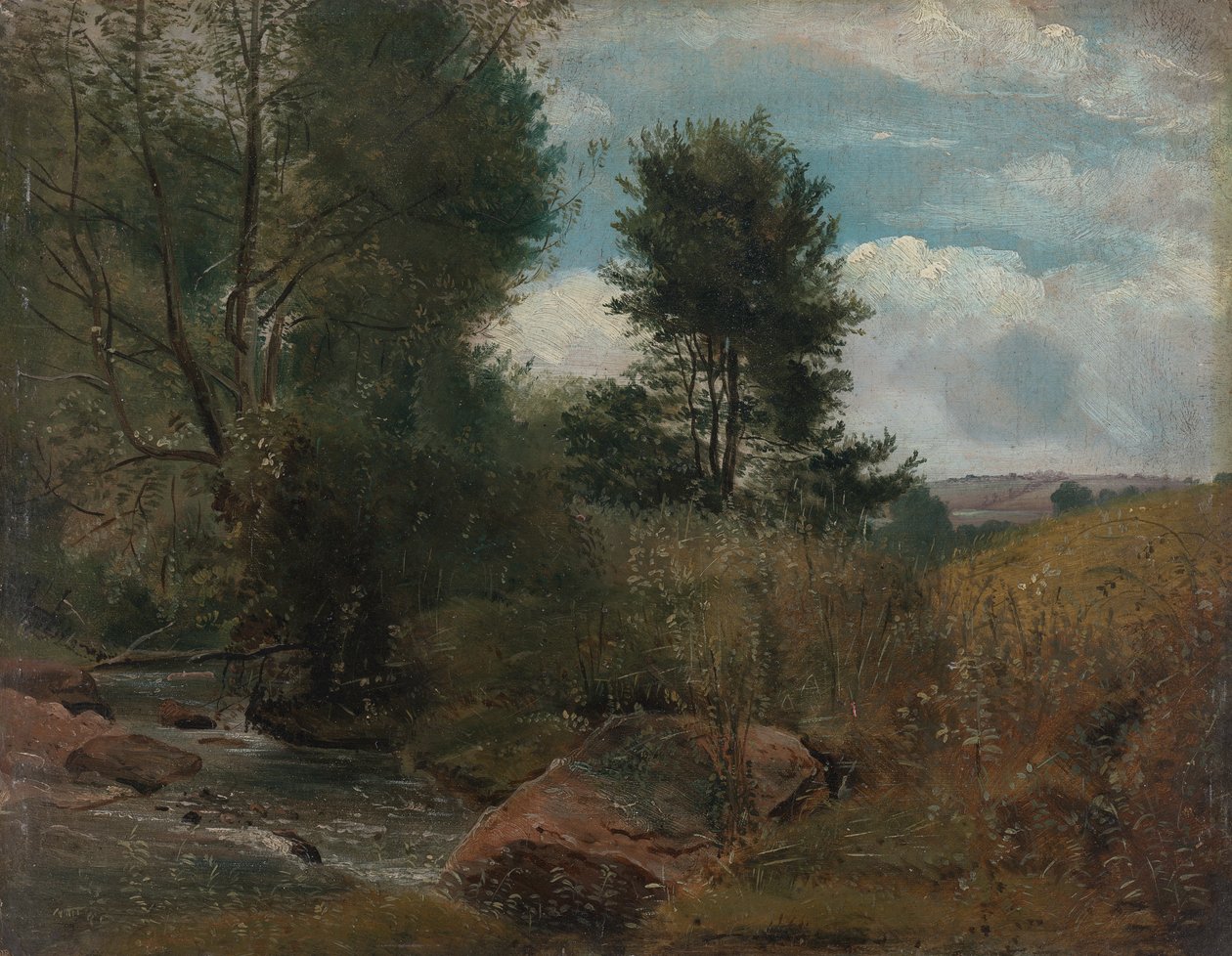 Udsigt over floden Sid, nær Sidmouth af Lionel Constable