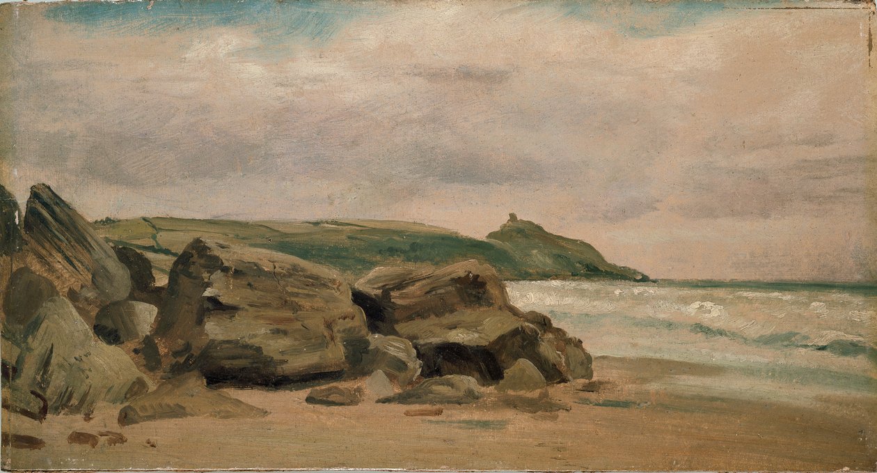 Udsigt mod Rame Head, Cornwall, 1850 af Lionel Constable