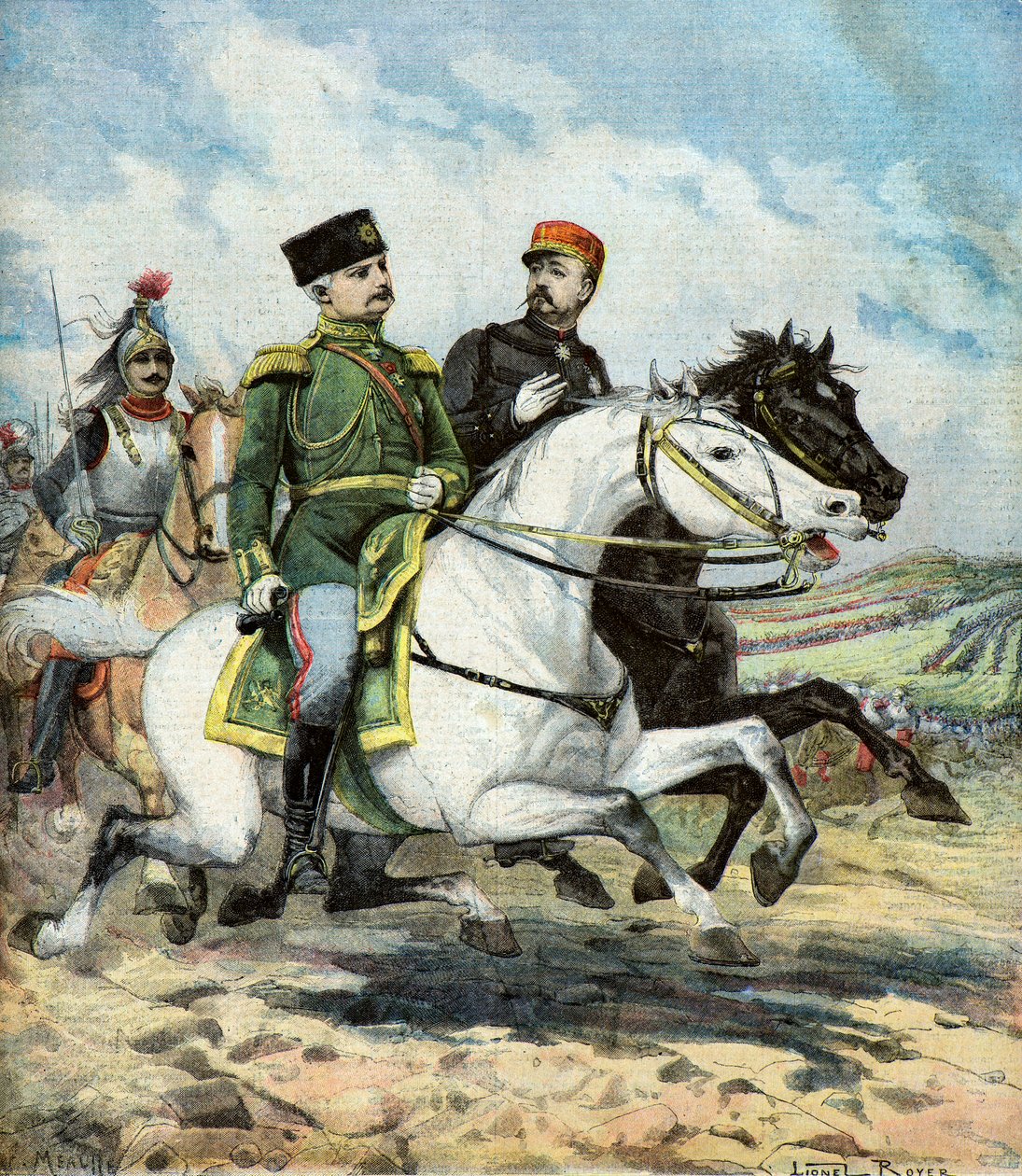 Den franske general Saussier og den russiske general Dragomiroff af Lionel Noel Royer