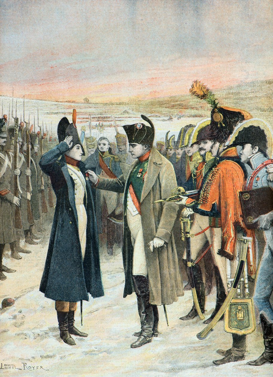 Napoleon udsmykker Marie Jeanne Schellinck i 1808 af Lionel Noel Royer