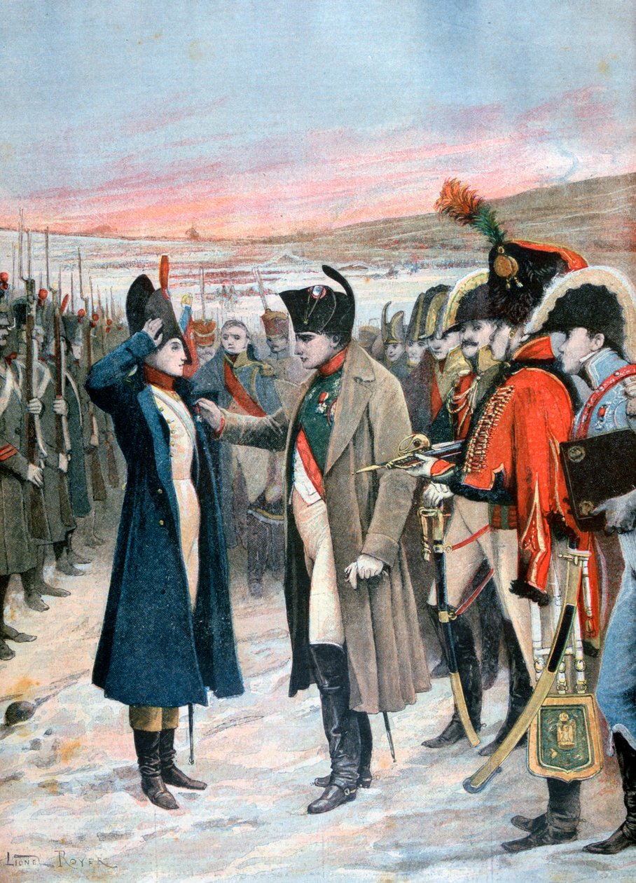 Napoleon præsenterer den kvindelige officer Marie Schellinck med Legion dHonneur, 1808 1894 af Lionel Noel Royer