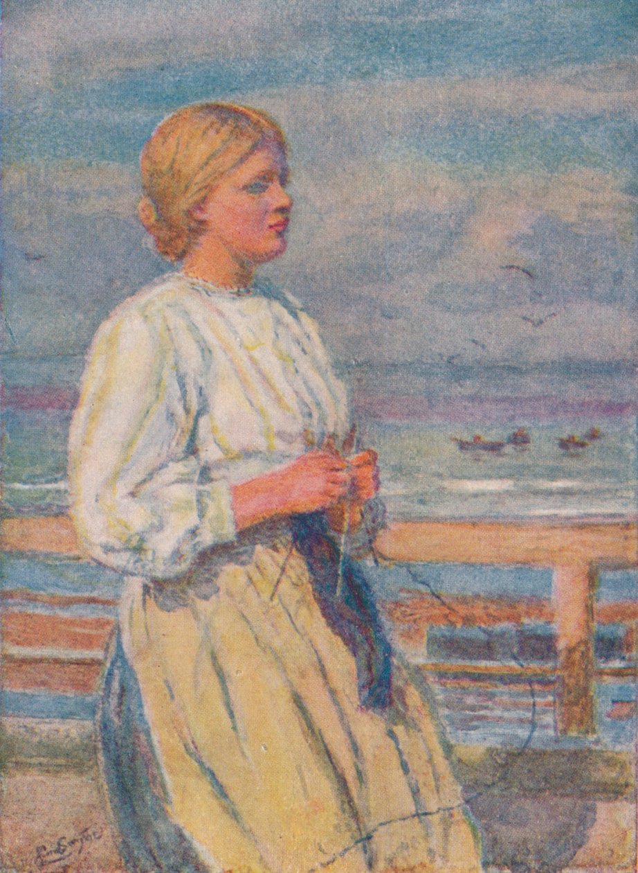 Pigestrikning, c1917, 1919 af Lionel Percy Smythe