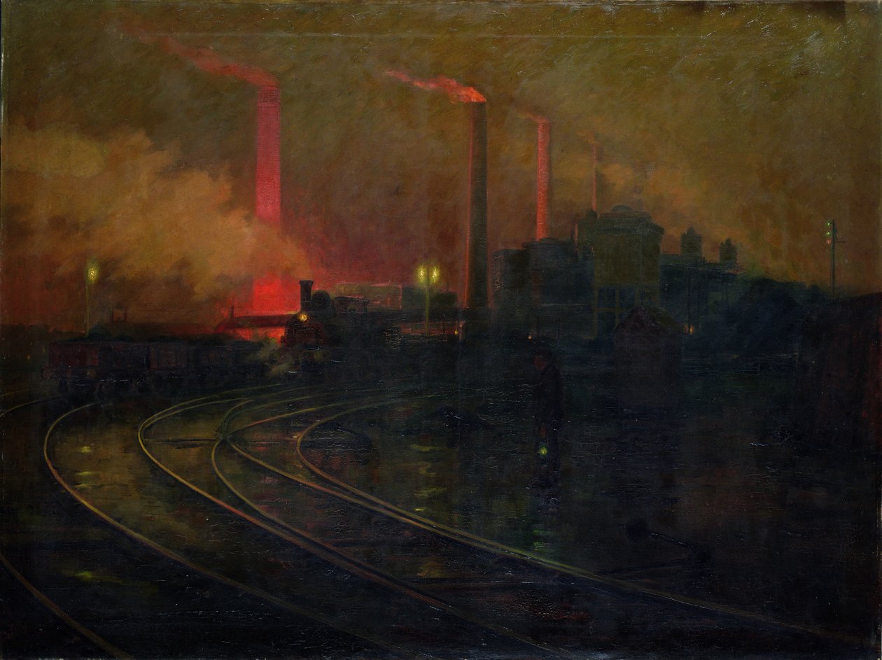 Stålværket, Cardiff om natten af Lionel Walden