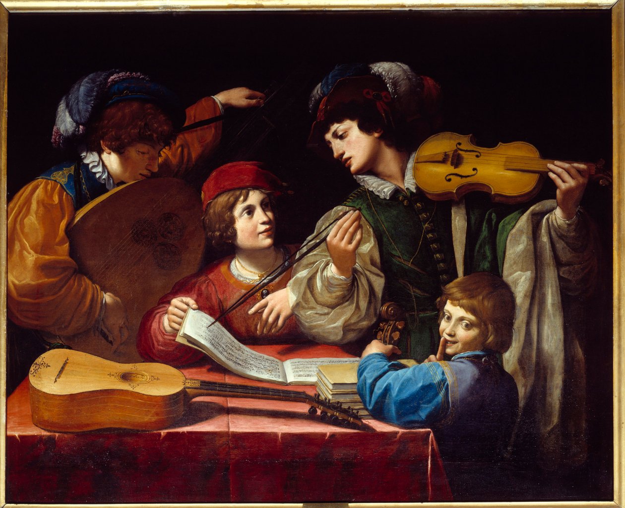 Et koncertmaleri af Leonello Spada (1576-1622) 1615 ca. Sol. 1,43x1,72 m af Lionello Spada