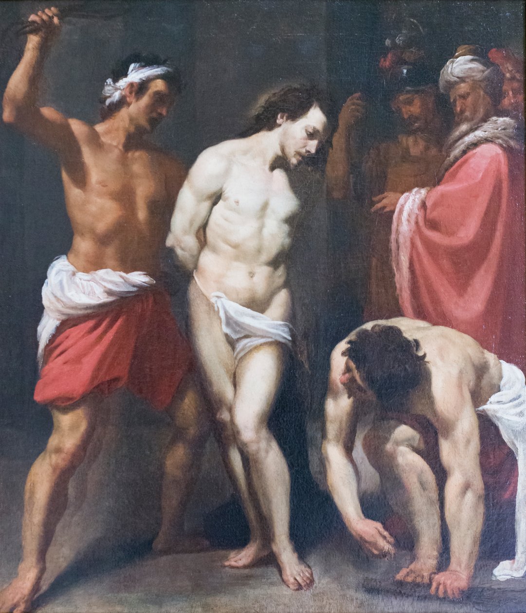 Flagellation of Christ, Leonello Spada (olie på lærred) af Lionello Spada