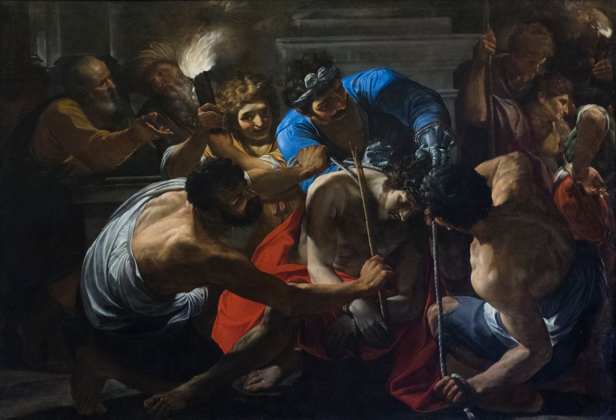 Kroning af torne, slutningen af det 16.-begyndelsen af det 17. århundrede (olie på lærred) af Lionello Spada