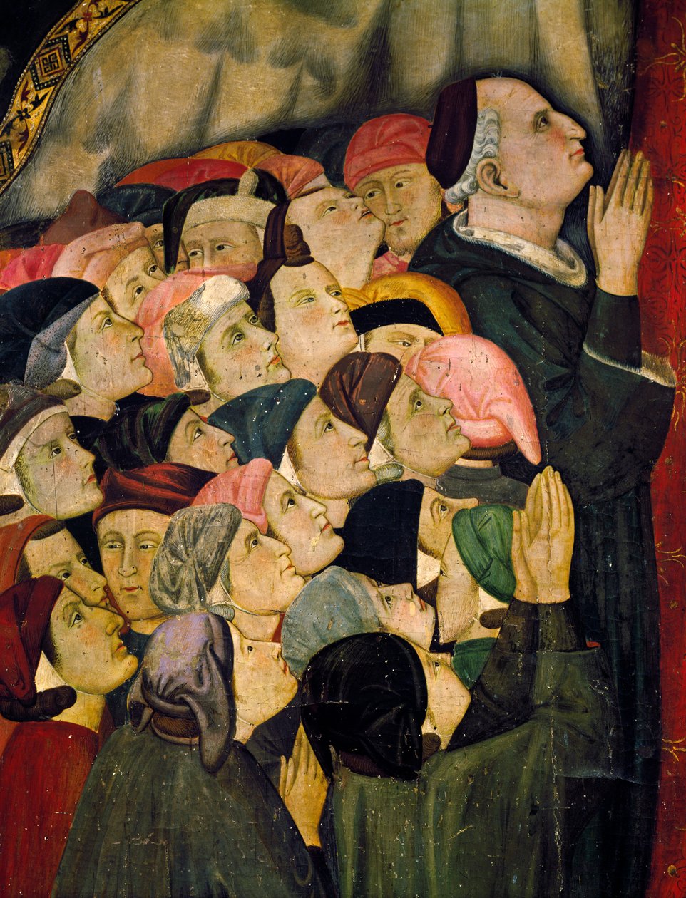 Jomfru af Barmhjertighed, detalje, c.1320 af Lippo Memmi